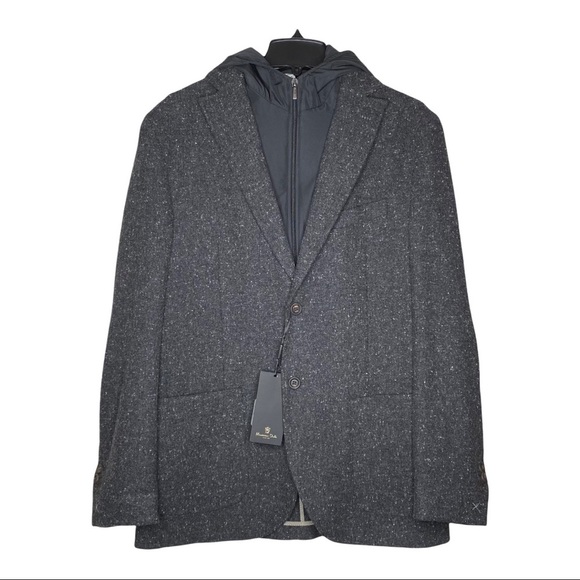 NWT. Massimo Dutti Gray Wool Blend Jacket. Size 38 46.